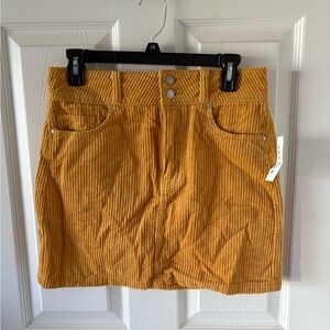 NWT Pacsun Corduroy Skirt - Size 27 - Mellow Yellow